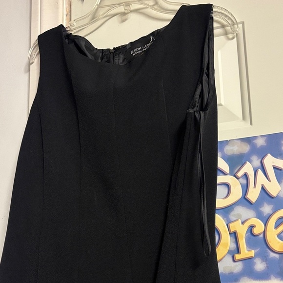 Evan Picone Classic Black Midi Dress Size 12 - Picture 3 of 5